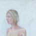 Akt w basenie, olej, 30x60 cm bawena // Nude at the swimming-pool, oil on 30x60 cm cotton canvas